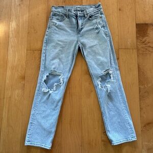 AE Distressed Light Blue Jeans size 2